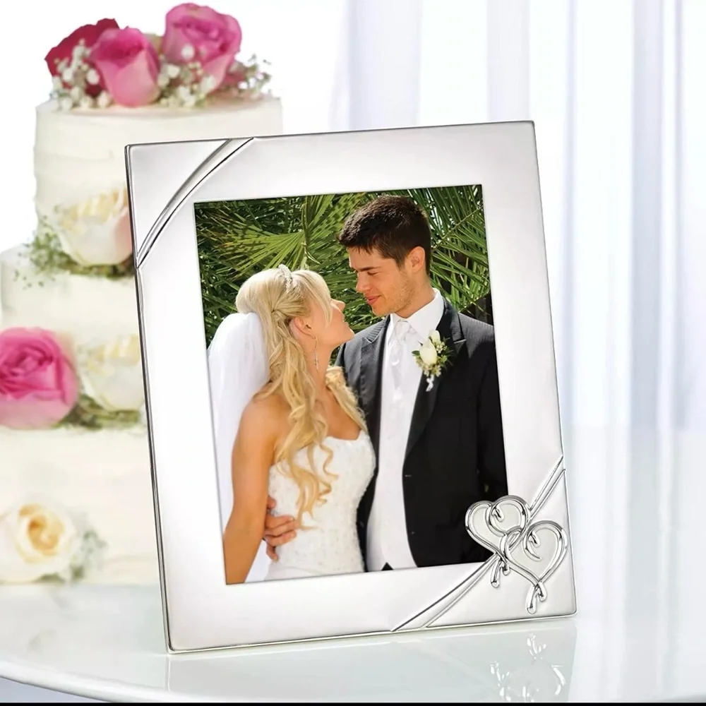 Lenox Picture Frame True Love 8″ x 10″ Silver Plated Hearts New